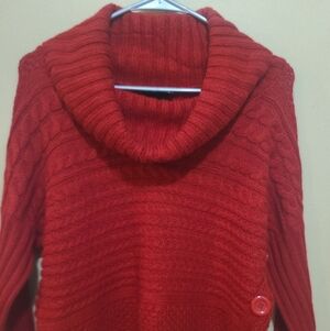 Red Cowl Neck Sweater